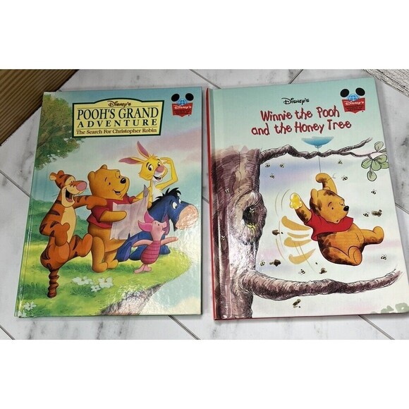 Winnie the Pooh Disney's Wonderful World of Reading) Lot Of 2 /GOOD - Picture 1 of 5